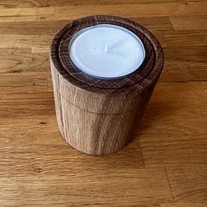 Teelichtdose Eiche